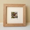Wren on a branch - hand stitched picture 