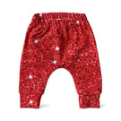 Red “Sparkly” cuffed leggings - up to 12-18 months