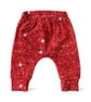 Red “Sparkly” cuffed leggings - up to 12-18 months