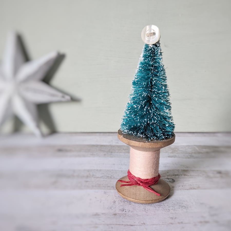 Vintage Bobbin Christmas Tree Decoration
