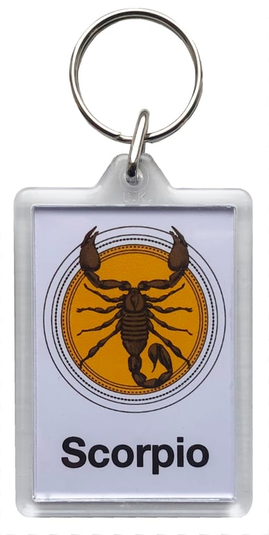 Scorpio Keyring with 50x35mm Insert - The Scorpion 24th October - 22nd November