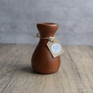 Small Woodturned Twig Vase - Sapelle 