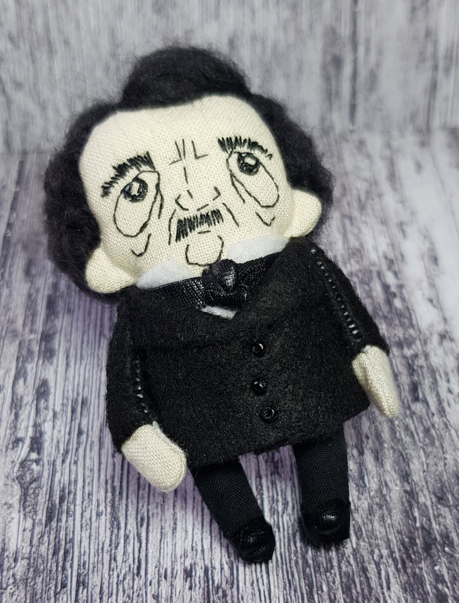 CUSTOM ORDER FOR LEVI Miniature Edgar Allen Poe Doll