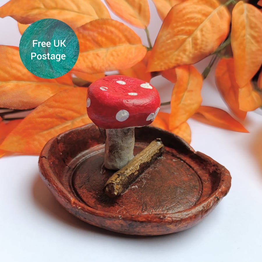 Autumn Toadstool trinket dish