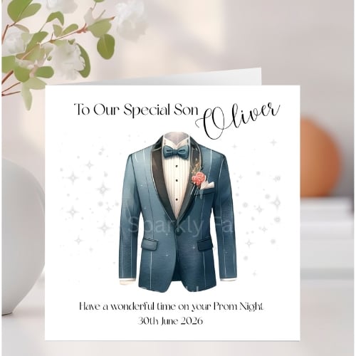 Personalized Prom Card for Son, Grandson, Nephew, friend