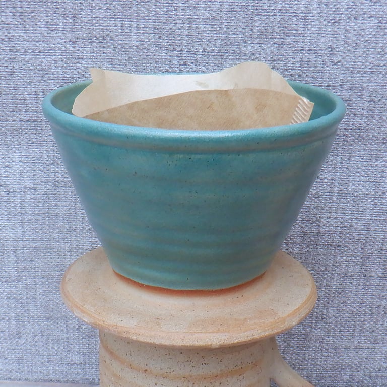 Coffee filter holder dripper pourover handthrown stoneware pottery ceramic