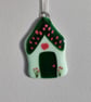 Green Fused Glass House - Image 1