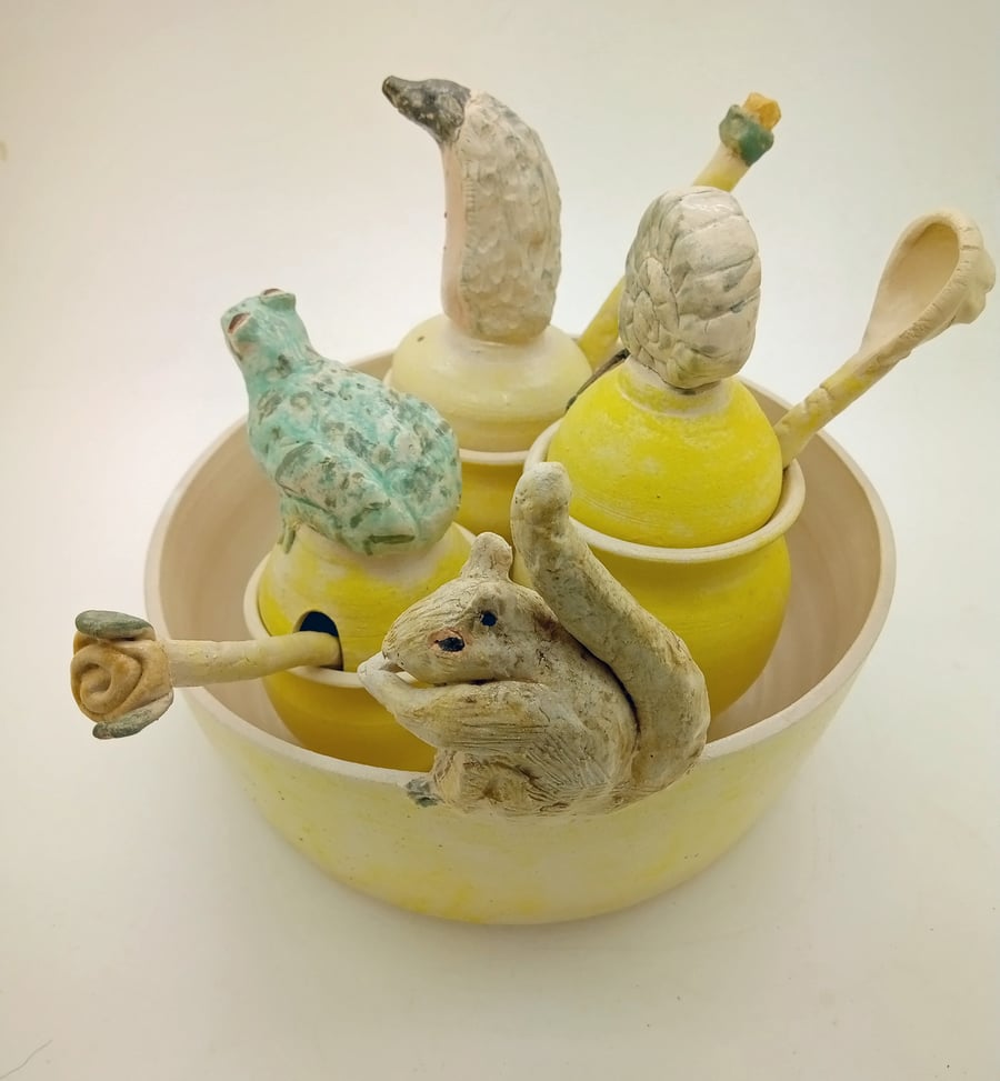 Snail, hedgehog, squirrel & frog Tea Set