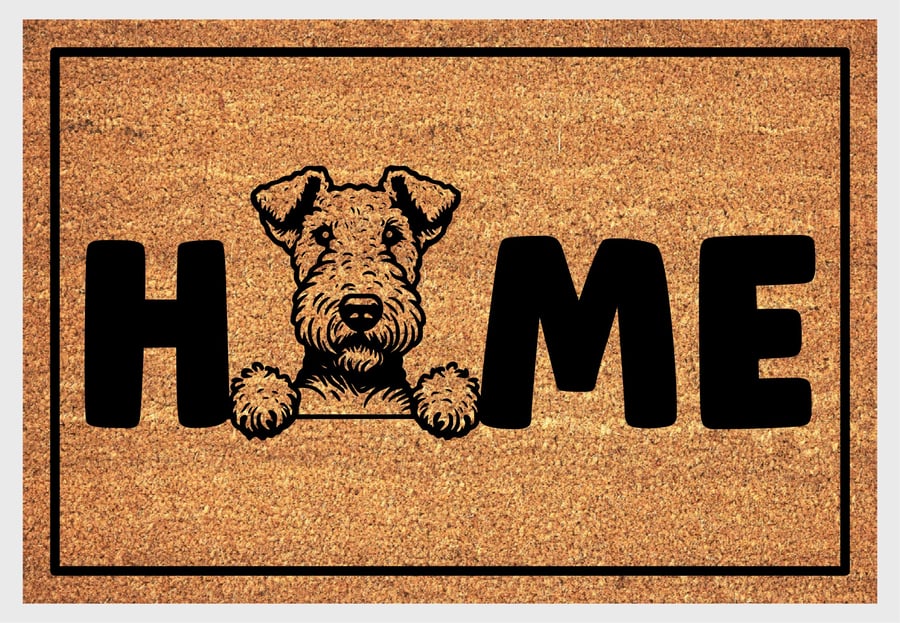 Airedale Terrier Home Door Mat No.2 - Airedale Terrier Welcome Mat - 3 Sizes