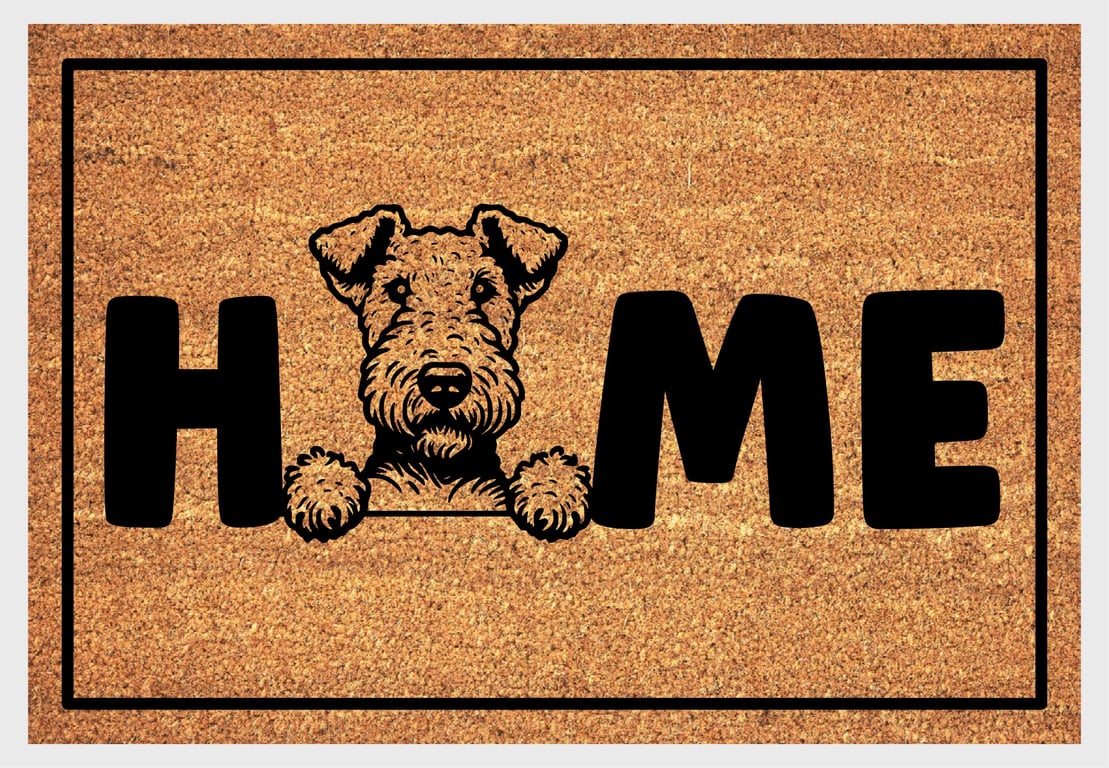 Airedale Terrier Home Door Mat No.2 - Airedale Terrier Welcome Mat - 3 Sizes
