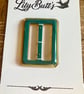 Vintage Yellow Perspex and Green Plastic Buckle - Image 2