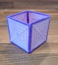 Medium container for office items - purple, pink pattern with heart charm - Image 2