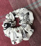 Cat themed feline cotton fabric Scrunchie  - Image 3