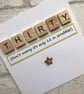 Handmade 30th Birthday Card with Scrabble Tiles - Image 2