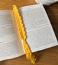 Crochet bookmark - yellow