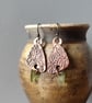 Copper and seaglass earrings, unique earrings, recycled material - Image 3