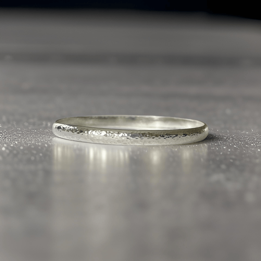 solid Artisanal Sterling Silver Bangle