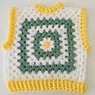 Kids crochet cropped sweater vest tank top