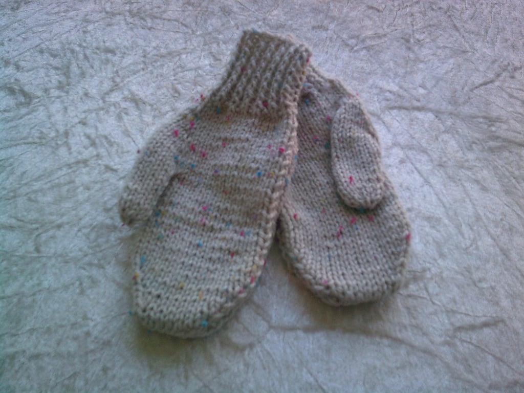 Child's Handed Knitted Mittens