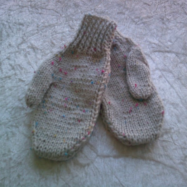 Child's Handed Knitted Mittens