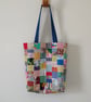 Upcycled Cotton Patchwork Tote Bag 