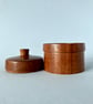 Beautiful, hand-turned mahogany, pull top pot. - Image 4