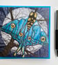 Full moon with moon moth and tree printed card.  - Image 2