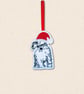 Maltese Terrier Christmas Tree Decoration - Embroidered Dog Ornament