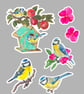 Sweet Little Blue Tits Printable Sticker Sheet PDF Digital Product - Image 2