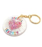 Gift for a Special Teacher, Appreciation Keyring with Pink Flower Heart