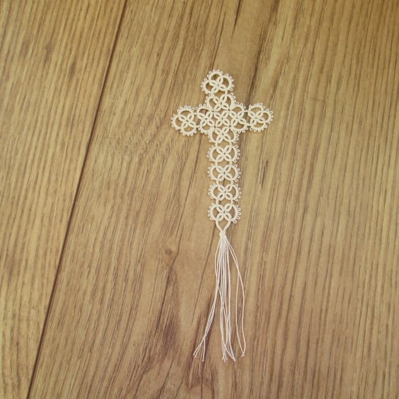 Tatted Cross Bookmark