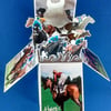 Horse Racing Trains Birthday Card