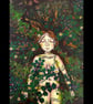 Forest Take Me, Reimagined - Original A4 Dark Botanical Woodland, unframed - Image 1