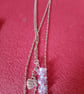 Handmade silver plated necklace with clear beads