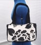 Handbag with black and with flowers - Image 4