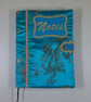 A5 Notebook Reusable Book Cover  - BLUE ORIENTAL BROCADE - Image 1