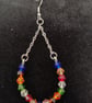 Rainbow tear drop earrings handmade