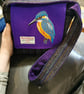 Stunning Harris Tweed crossbody bag with kingfisher