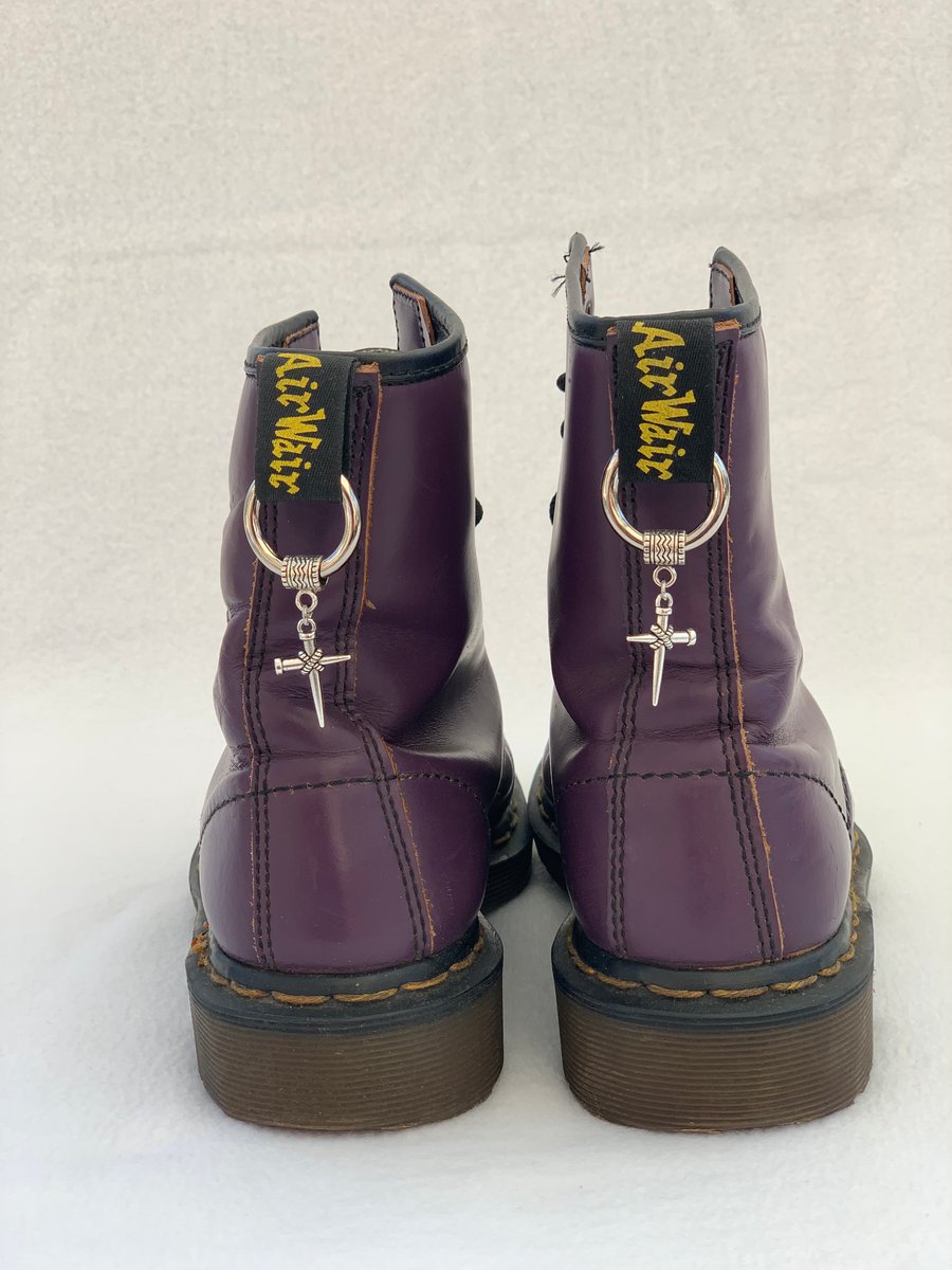 Nail Cross Dr Martens Charms - Alt Boot Accessories - Doc Tag Charms - DM Charms