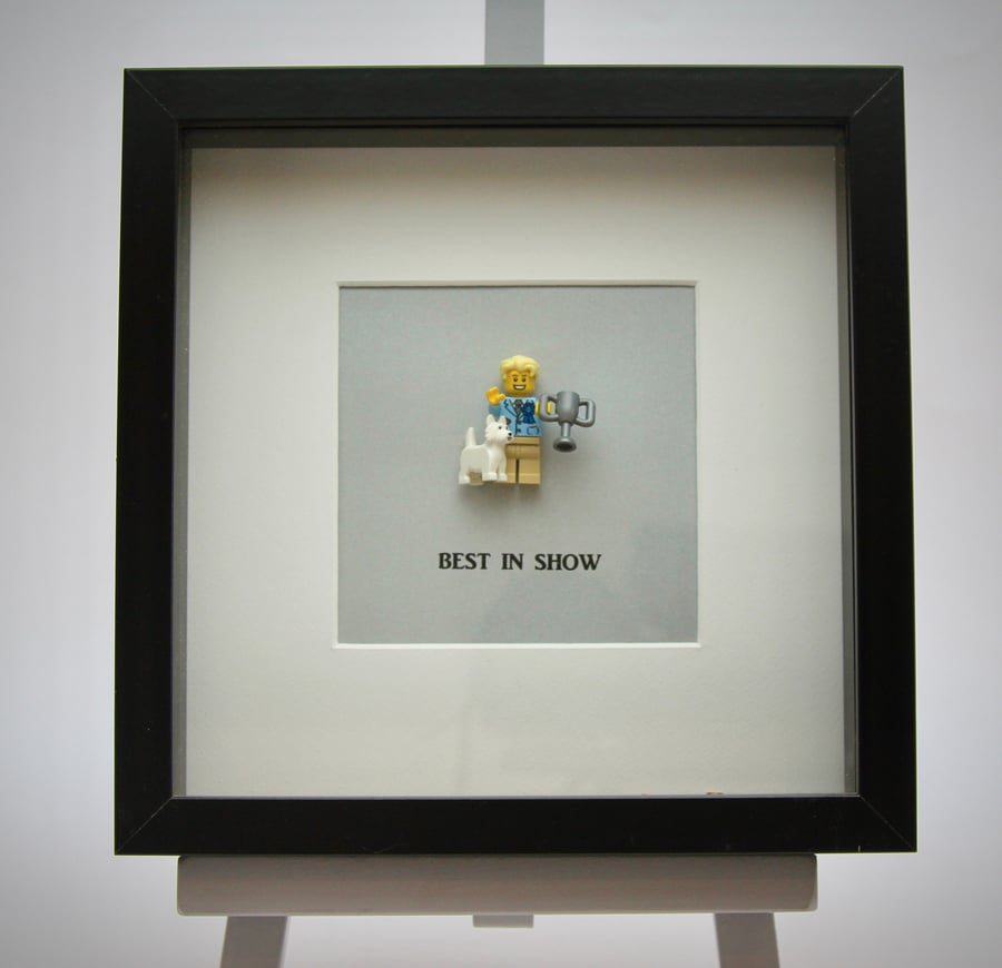 Best in Show mini Figure framed picture 25 by 25 cm