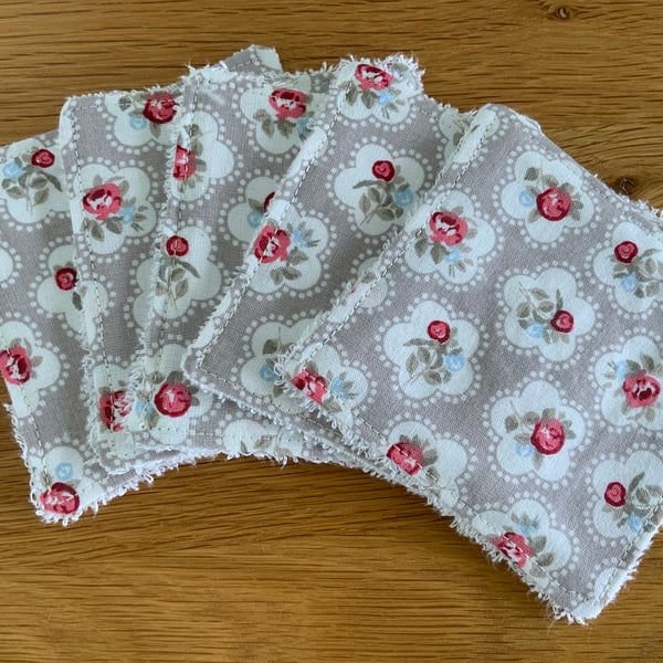 Reusable Bamboo Towelling Cotton Face Wipes, Eco friendly, Washable, Make up pad