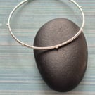 Summer Wibe Textured Dot Pattern Stackable Bracelet Bangles Sterling Silver 925