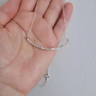 Sterling Silver Message Bar Necklace - Personalised Necklaces 