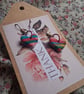 CLEARANCE! polymer clay earrings handmade- reduced-rainbow heart