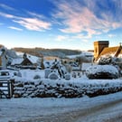 Snowshill Village Winter Landscape Cotswolds Photograph Print