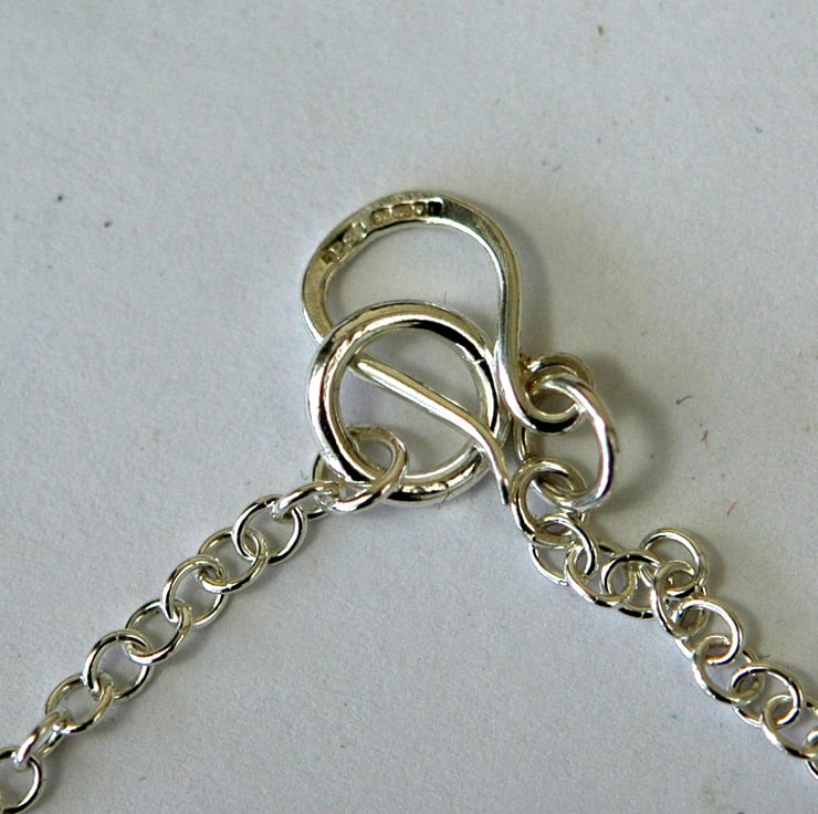Sterling Silver Chain Link Necklace, Hammered, ... - Folksy