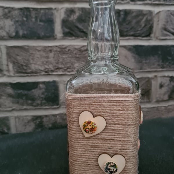 Upcycled Jack Daniels bottle