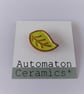Ceramic leaf pin badge - Image 1
