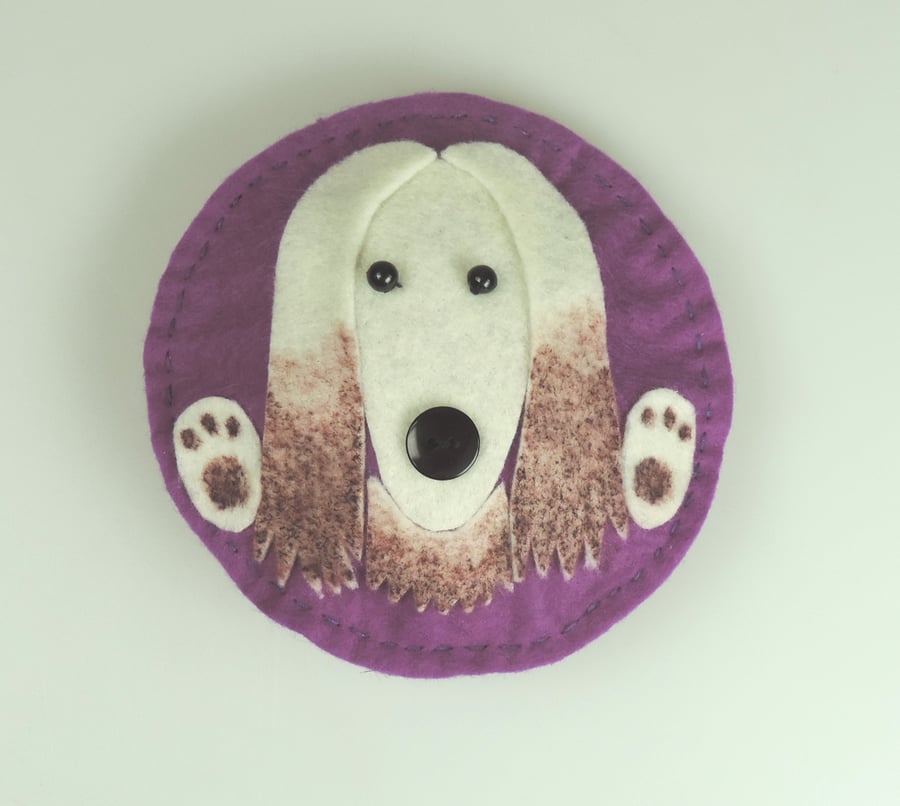 Afghan Hound Dog, Lavender Pebble, Drawer, Scented Provence Lavender