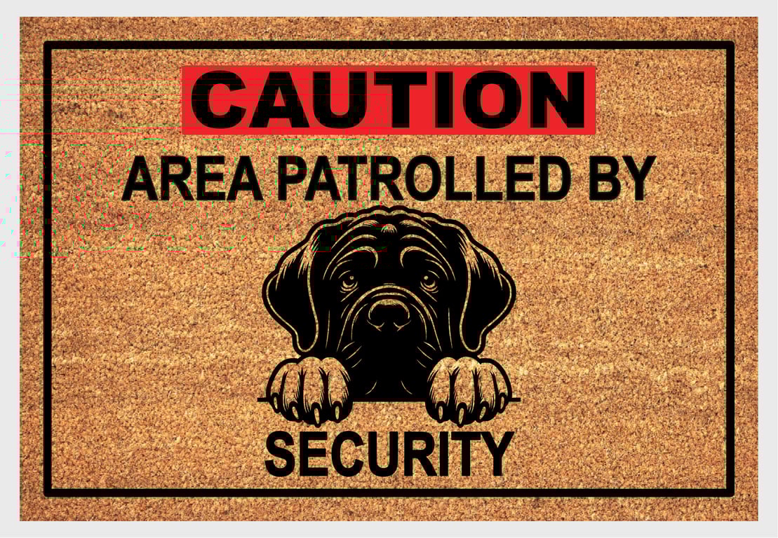 Neapolitan Mastiff Security Door Mat - Neapolitan Mastiff Welcome Mat 
